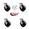 Service Caster 6 Inch Glass Filled Nylon Swivel Caster Set with Roller Bearing and Swivel Lock SCC-30CS620-GFNR-BSL-4 - alternate 2